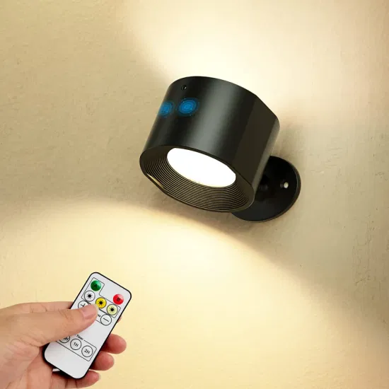 Lampada da parete a LED con telecomando e touch, ricaricabile, con montaggio magnetico